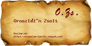 Oroszlán Zsolt névjegykártya