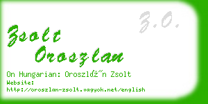 zsolt oroszlan business card